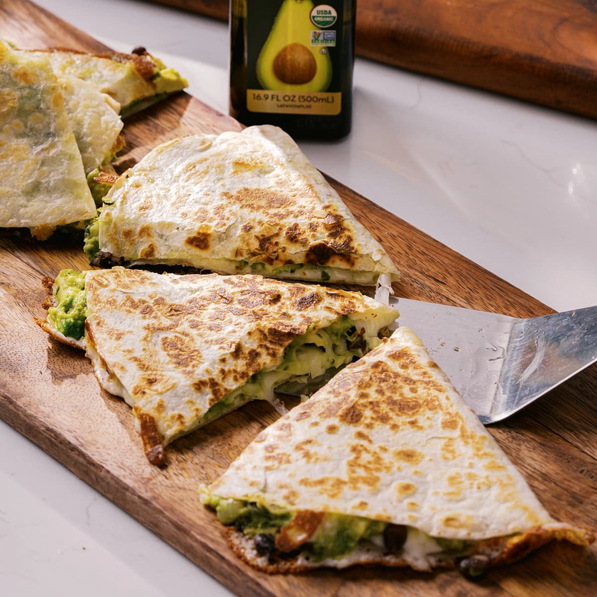 Avocado and Black Bean Quesadilla 